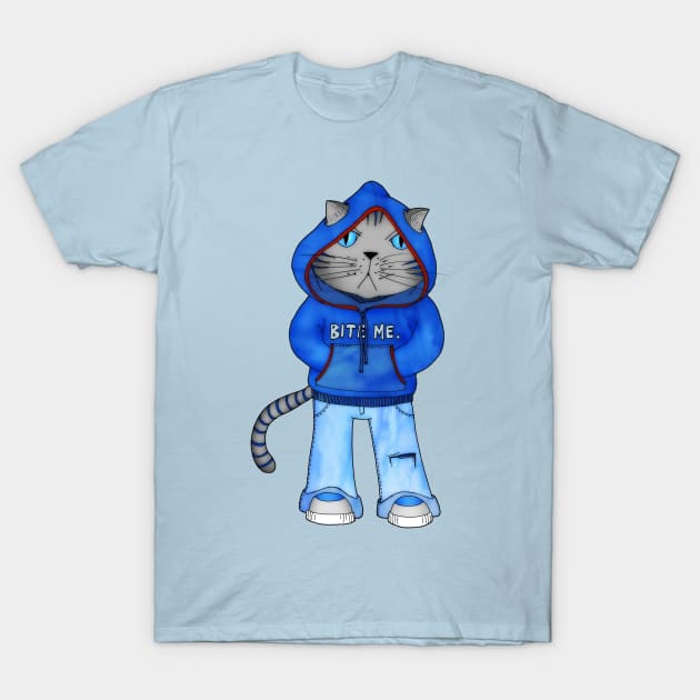 Bad Day Kitty T-Shirt by micklyn